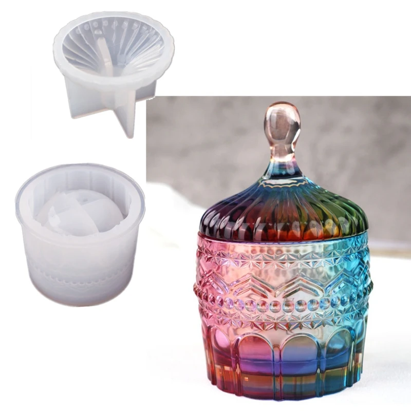Box Resin Mold With Lids Diy Jewelry Jar Silicone Mold 3d Trinket