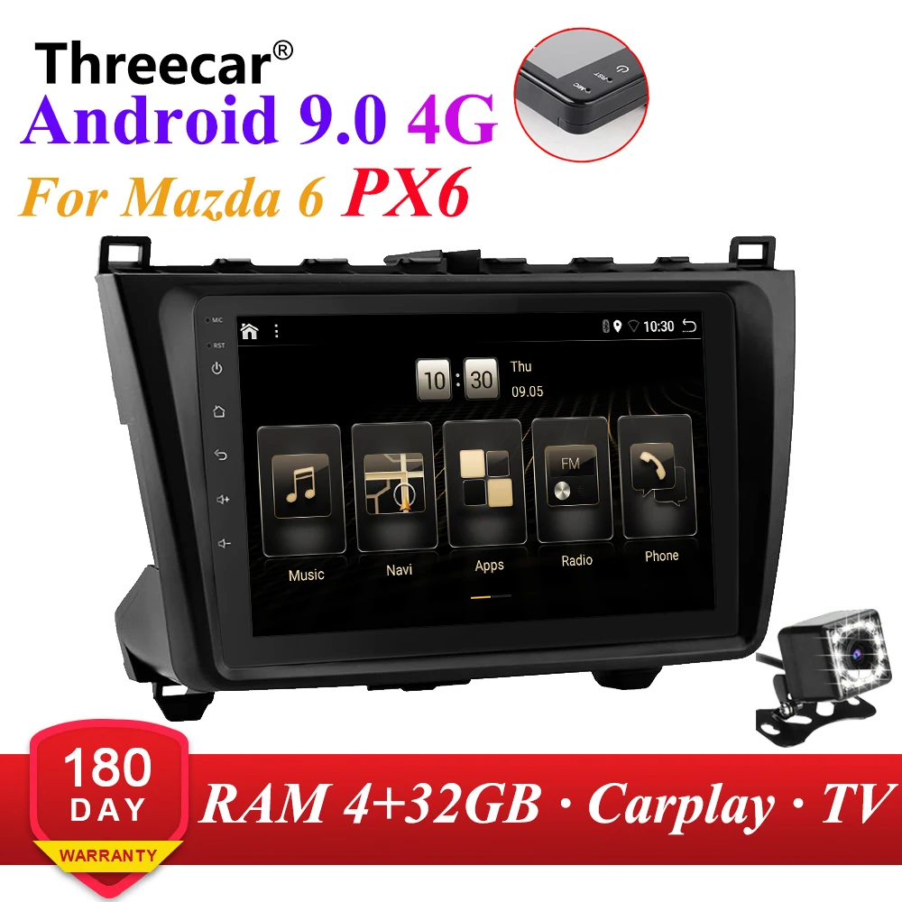

PX6 Android 9.0 DSP Car Radio For Mazda 6 Rui wing 2008 2009 2010 2011 2012 2013 2014 Multimedia Player GPS Navigation wifi 4G