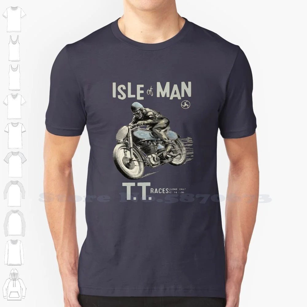 Isle Of Man Classic Vintage 1967 Custom Funny Vendita Calda Tshirt Moto Guzzi Laverda Isle Of Man Tt Race