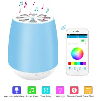 

New Bluetooth Music Night Light Projection Lamp Wireless stereo Speaker subwoofer Sound