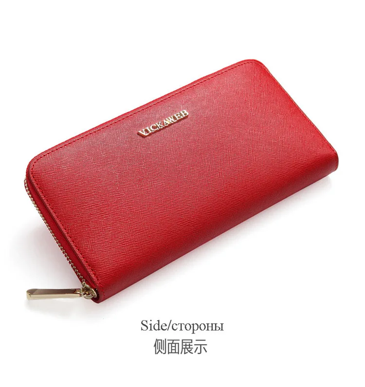 Freies Geschenk Damen Geldbeutel der Großen Luxus Marke frauen Lange Brieftasche Aus Echtem Leder Mode Geld Tasche 2021 Weibliche Zipper Cutchs VK06 – Detail 9