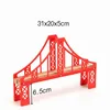 Wooden Train Track Bridge Wooden Railway Set Accessories Racing Tracks Fit For Thomas Educational Toys For Kids 3