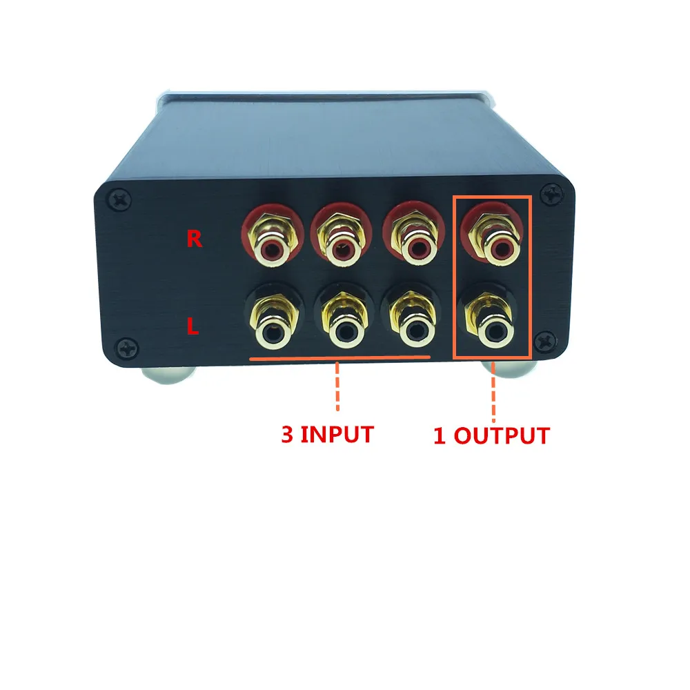 HIFI пассивный аудио вход селектор сигнала селектор источника аудио переключатель сигналов коробка аудио сигнал сплиттер 3 в 1 выход/3 способа в