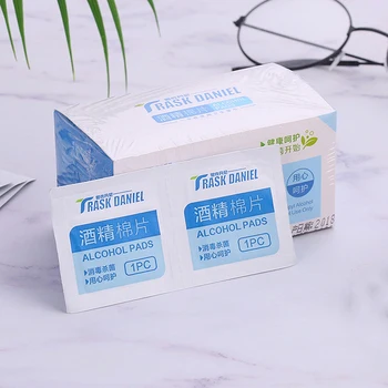 

100Pcs/Box Portable Alcohol Disinfection Tablet Alcohol Pad Swabs Wipes Skin Antibacterial Tool Cleanser Home Makeup New