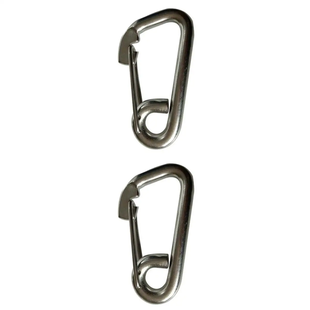 MagiDeal 2pcs New Boat 304 Stainless Steel Spring Snap Hooks (6x60mm+8x80mm)