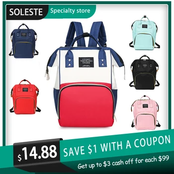 

Fashion Multi-function Backpack Women Bottle Diaper Bag Shoulder bag Maternity Backpack Patchwork Travel Rucksack Portable