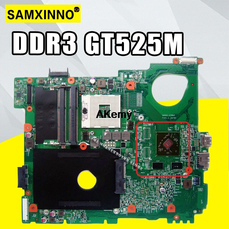 

N5110 For DELL inspiron 15R N5510 CN-0J2WW8 0J2WW8 HM67 DDR3 GT525M 1 GB GPU original motherboard Teste original de 100%