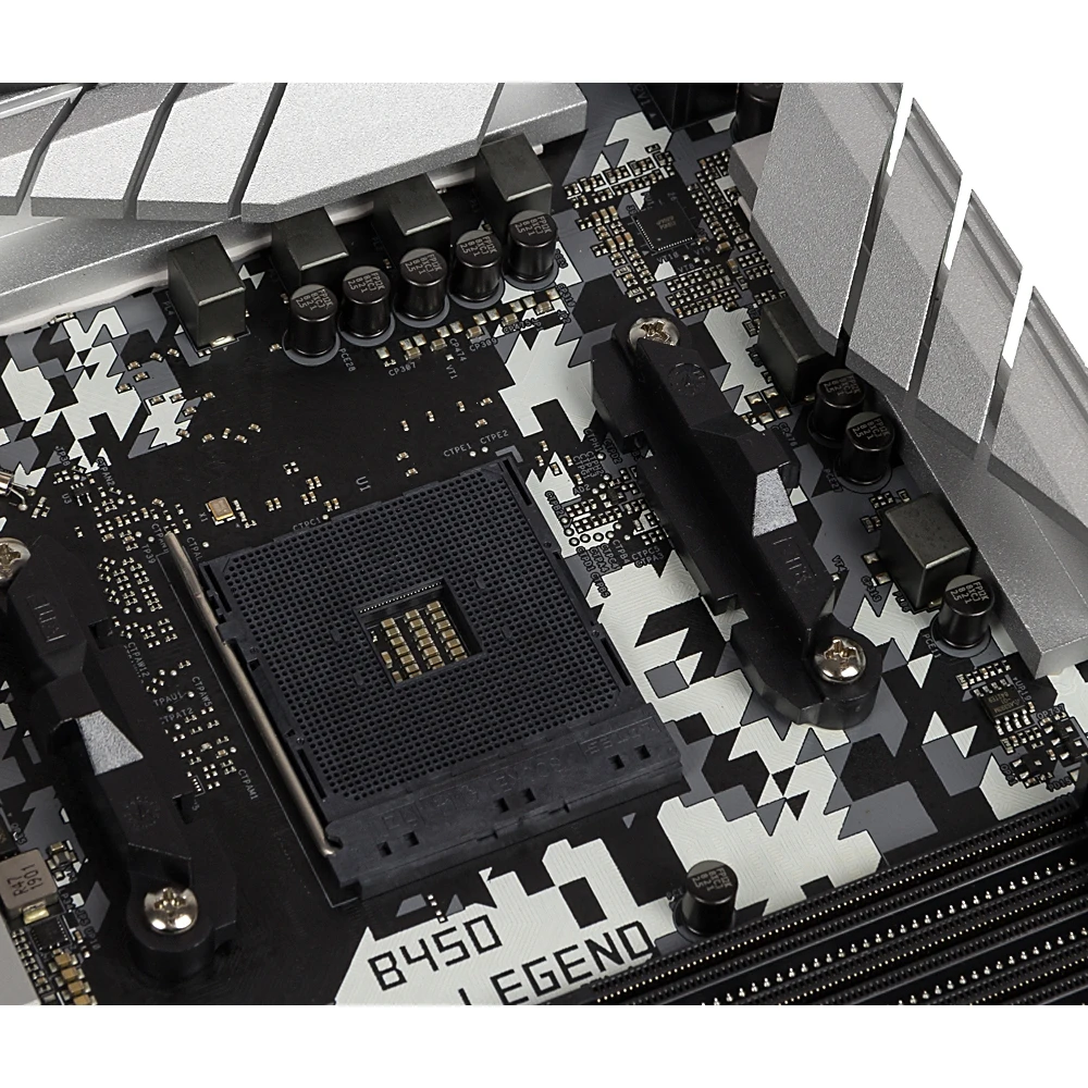 Материнская плата Asrock B450 STEEL LEGEND Soc-AM4 AMD B450 4xDDR4 ATX AC`97 8ch(7.1) GbLAN RAID+HDM