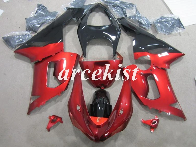 ABS мотоцикл обтекатели комплект подходит для kawasaki Ninja ZX6R 636 2005 2006 05 06 6R ZX-6R Кузов Набор на заказ белый черный