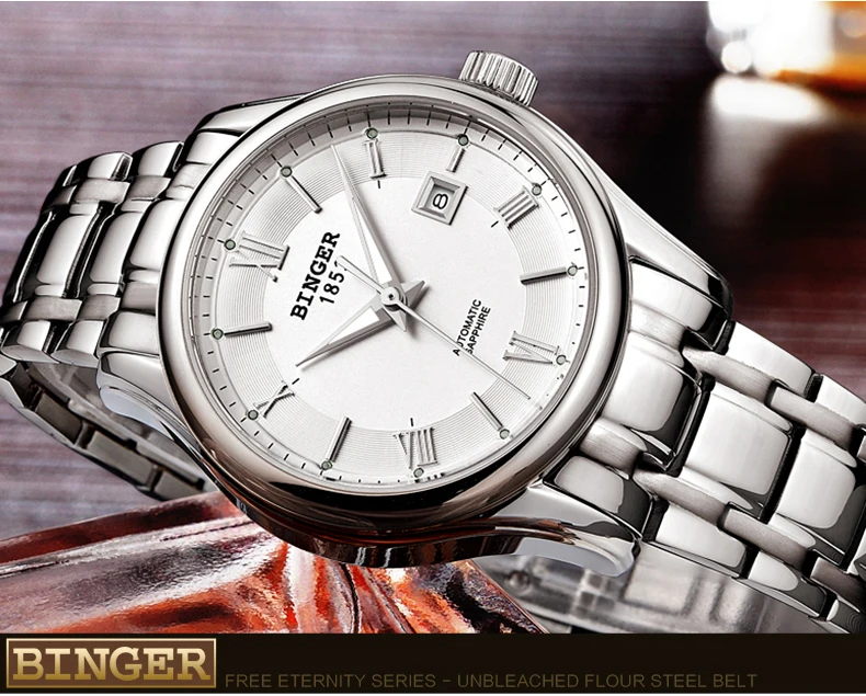 Швейцарские BINGER женские часы люксовый бренд часы для женщин механические наручные часы сапфир нержавеющая сталь montre femme B5002L
