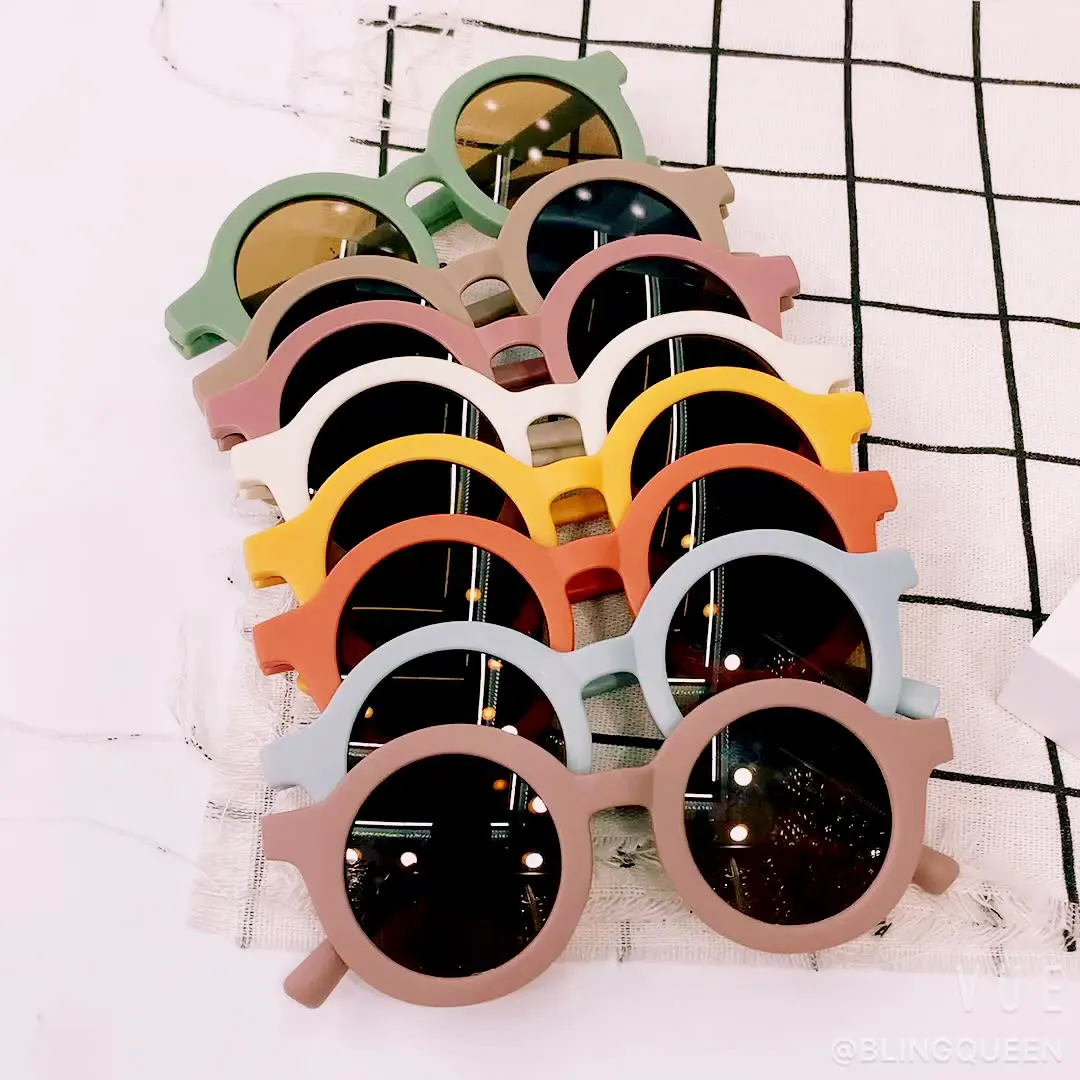 Tanio Okulary przeciwsłoneczne dla dzieci śliczne okrągłe okulary przeciwsłoneczne dla