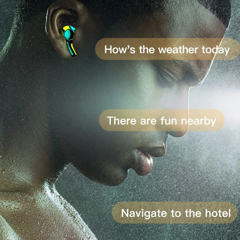 Touch Control Wireless Headphones TWS Bluetooth Earphones with Microphones for Phone Sports Waterproof Music Headsets