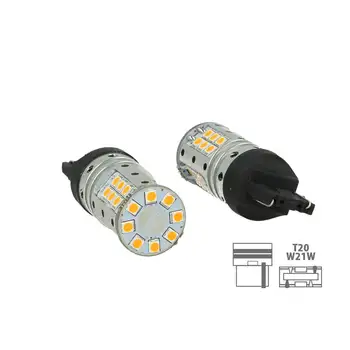 

CARALL LS4332 T20 W21W WY21W 7440 Canbus Led lamp 12V 25W real orange for Arrows No error 32 smd 3030