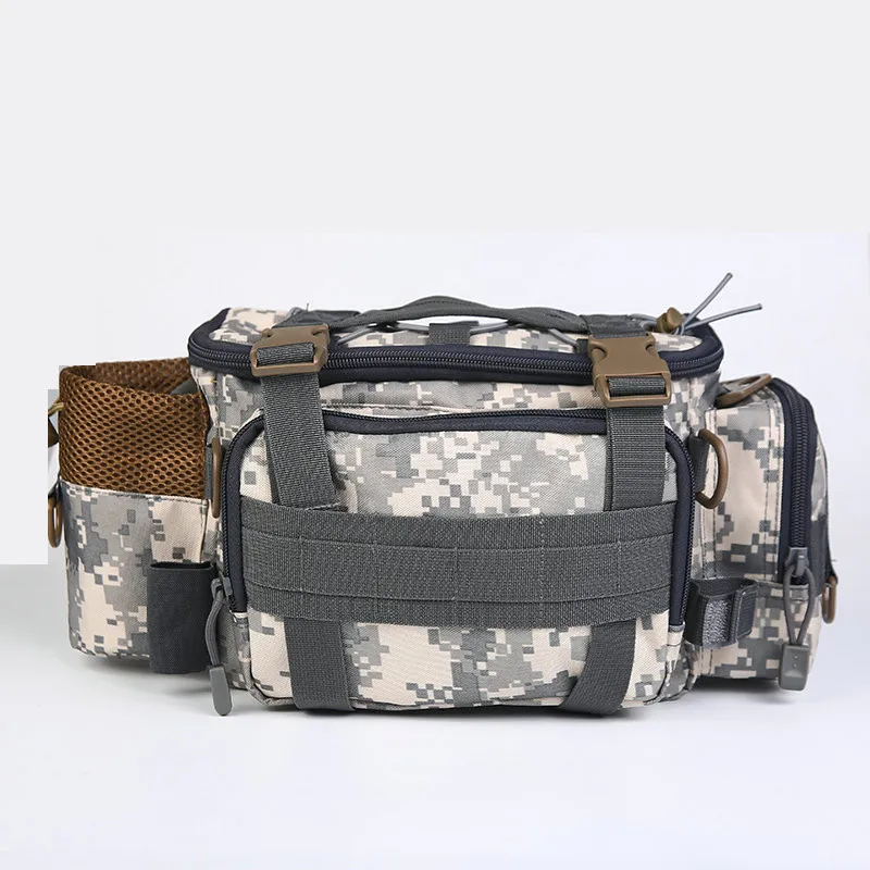 Camouflag Сумки для хранения рыболовных снастей для мужчин и женщин, открытый рюкзак на одно плечо-водонепроницаемые сумки для рыболовных снастей-коробка для снастей 36*15*18 см - Цвет: Camouflag