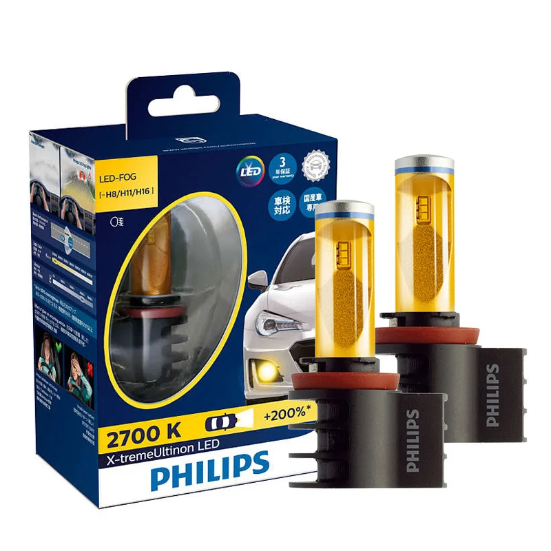 Philips 12 V H4 H7 H11 HB3 HB4 H1R2 9005 9006 9012 6000 K+ 200% более яркие фары H8 H11 H16 противотуманная фара