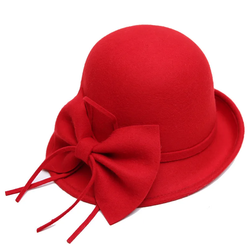 Шерстяная шляпа женская шляпа хаки твидовый котелок фетровая шляпа женская элегантная однотонная теплая британская Кепка Женская осенне-зимняя Цветочная фетровая шляпа