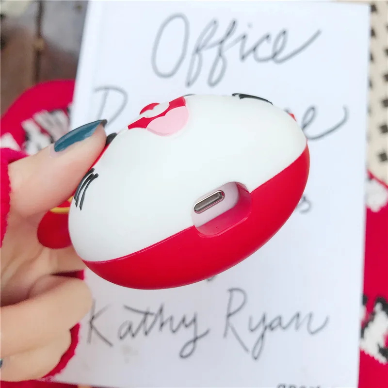 Для Airpods 1 2 Bluetooth Airpod Box чехол для наушников мультяшный новогодний красный Lucky mouse силиконовый чехол для Airpods Pro 3 Аксессуары
