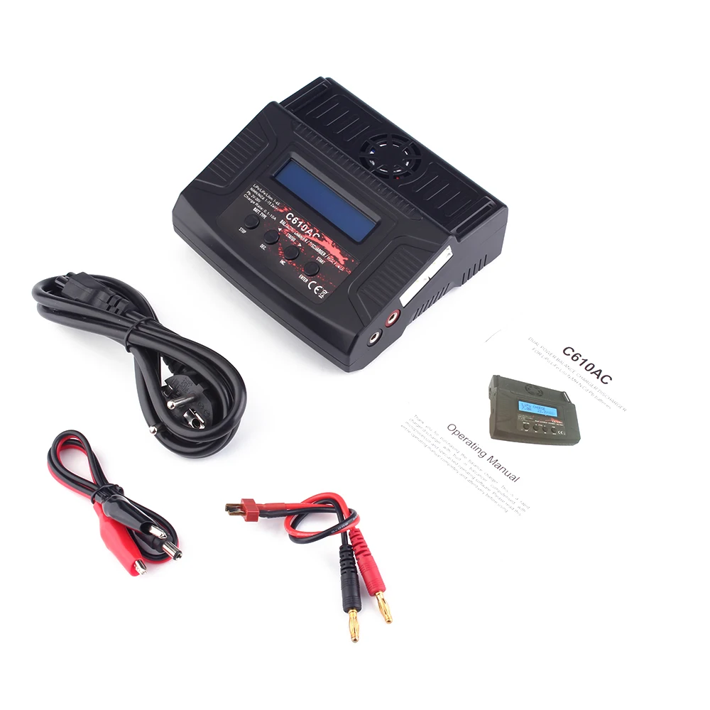 

1pcs C610AC 100W 10A AC/DC Dual Power Balance Charger/Discharger for LiPo/LiFe/Lilo/NiMH/NiCd RC Car Battery