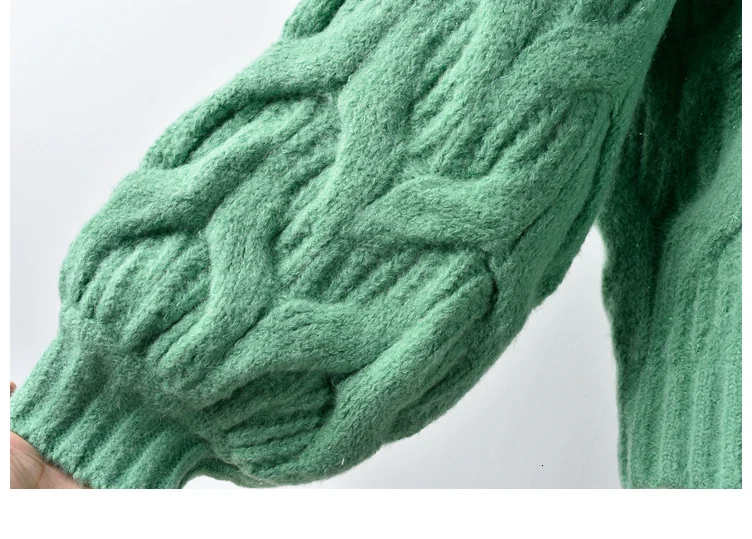 H. SA 2018 Для женщин свитер Oneck пуловер свободные с длинными рукавами зимние теплые пуловеры объемный пуловер Джемперы витой свитер
