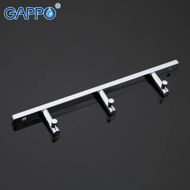 GAPPO 3 Ways Fashion Towel Hooks Wall Mounted Clothes Towel Hook Pasted Metal Bathroom Bracket Kitchen Bathroom Accessories