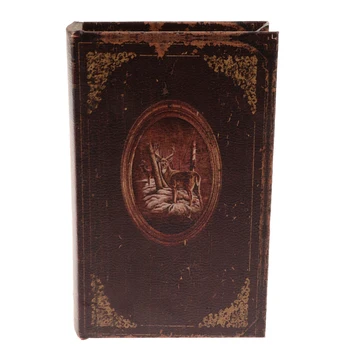 

2pcs Large Photography Props Book Home Furnishings Ornaments Safe Box to Store Jewelry Necklace,Cash Bill