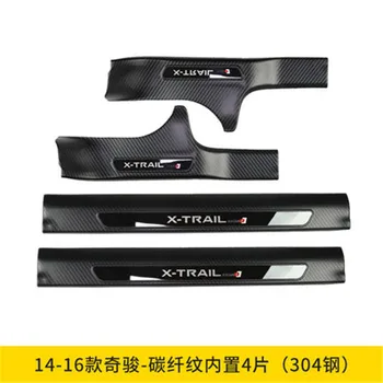 

Car styling For 2014-2016 Nissan X-Trail X Trail T32 stainless steel Scuff Plate/Door Sill Inside Scuff Plate Welcome Pedal