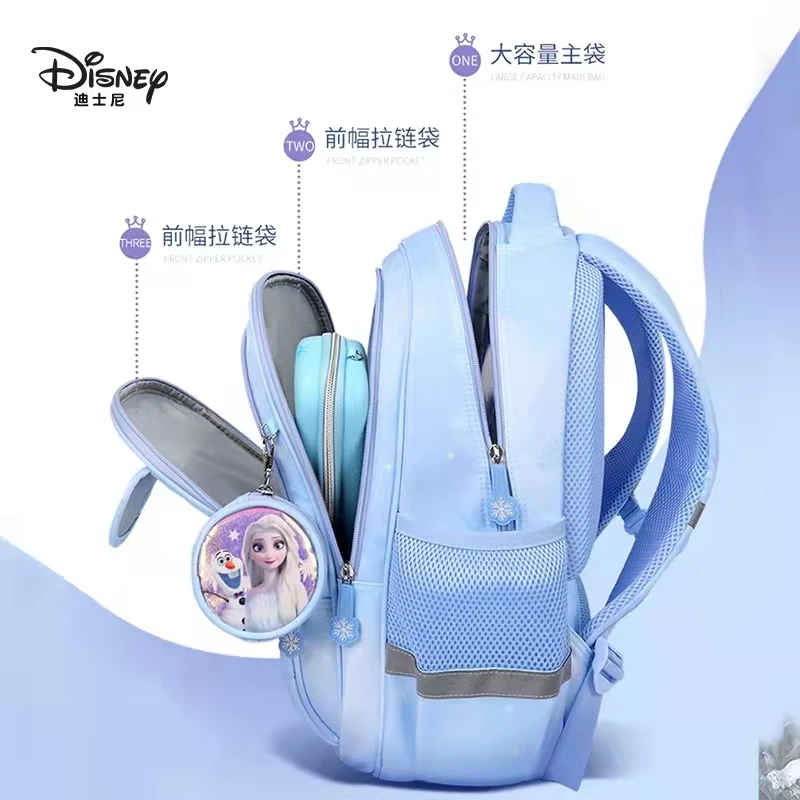 2022 Disney Frozen II Leisure School Bags For Girl Elsa Anna Primary Student Shoulder Orthopedic Backpack Large Capacity Mochila