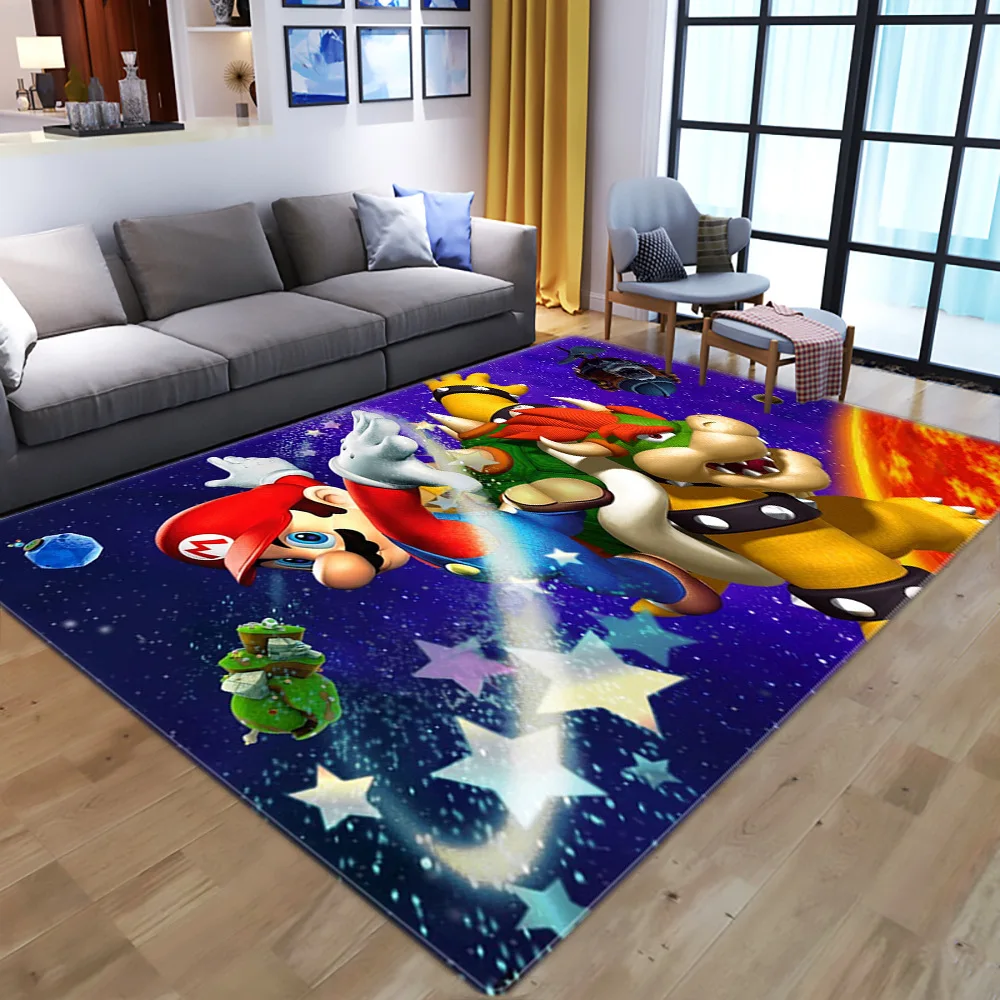 

Super Mario carpet Square Anti-Skid Area Floor Mat 3D Rug Non-slip Mat Dining Room Living Soft Carpet Kids Cartoon Game Mat 02