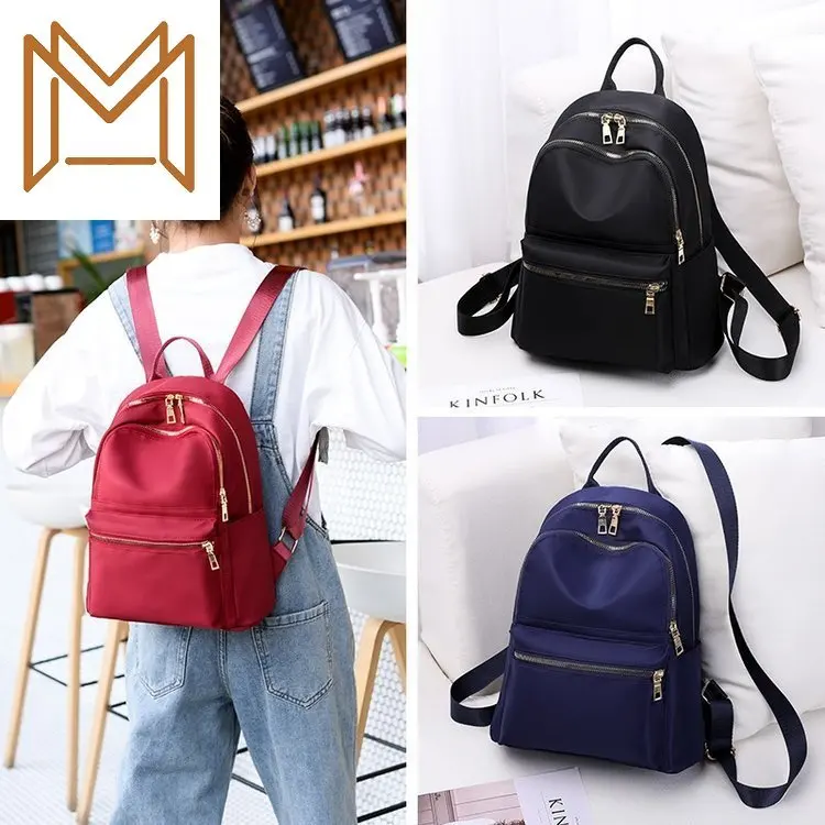 

Oxford Cloth Cover Material Waterproof Both Shoulders Package Woman Straps Backpack Student