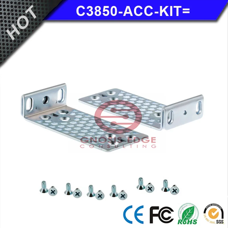 C3850-RAC-KIT = 19 인치 랙 마운트 키트, 귀 브래킷, 시스코 WS-C3850-48XS-F-S 호환 가능