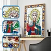 AZQSD diamantes mosaico parcial taladro Forma especial icono religioso diamante pintura Virgen María de diamantes de imitación bordado con diamantes ► Foto 2/6