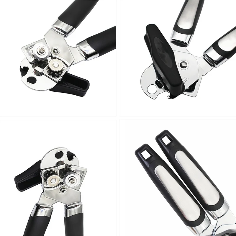 New Stainless Steel Professional Tin Manual Can Opener Craft Beer Grip Opener Cans Bottle Opener Kitchen Gadgets Multifunctional