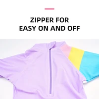 Happyflute 7-24kg Boy&Girls' One Piece Long Sleeve Pony Swimsuit Cute Baby Princess Swim Cloth 3