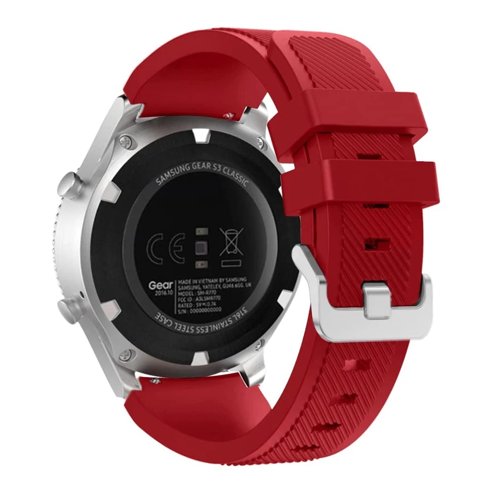 ремешок для часов Galaxy watch 46 мм samsung gear S3 Frontier active мужские ремешки 22 силиконовый