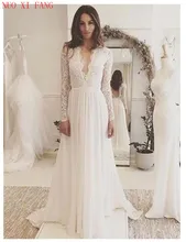Best Offers Vintage White Boho Wedding Dress 2020 Long Sleeve Wedding Bridal Gown Lace Tulle A-line Vestido De Novia abito da sposa Best Offers Vintage White Boho Wedding Dress 2020 Long Sleeve Wedding Bridal Gown Lace Tulle A-line Vestido De Novia abito da sposa