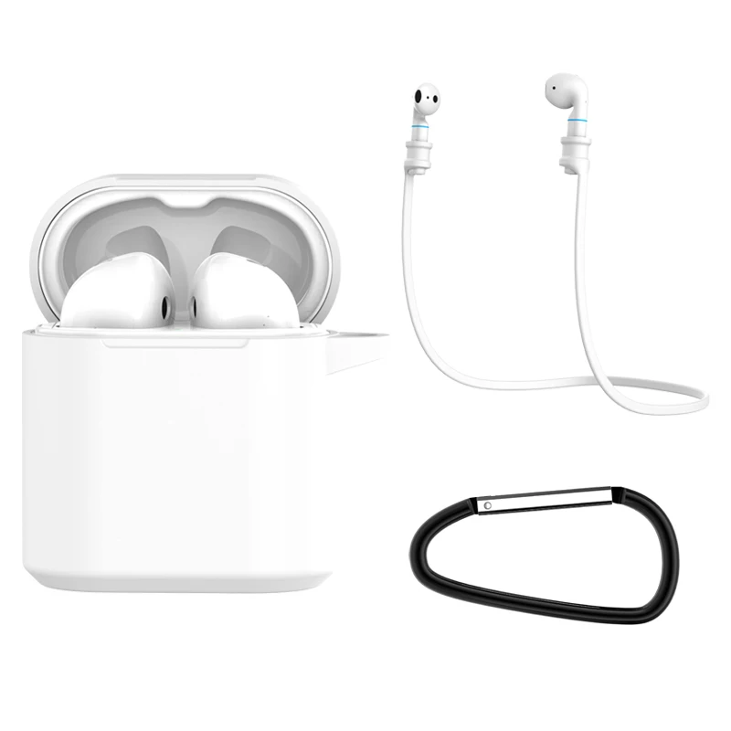 3 in 1 White Чехол для наушников для huawei Honor FlyPods 3 в 1 силиконовый чехол для Fly Pods Pro защитный чехол s для Freebuds 2 Pro с карабином - Цвет: 3 in 1 White