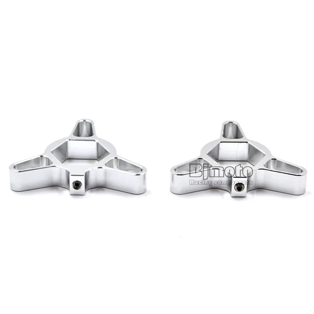 Pair Motorcycle 17mm CNC Alloy Racing Front Fork Preload Adjusters For Kawasaki ZX6R ZX9R ZX12R Yamaha YZF R6 YAF600 FAZER1000 Silver