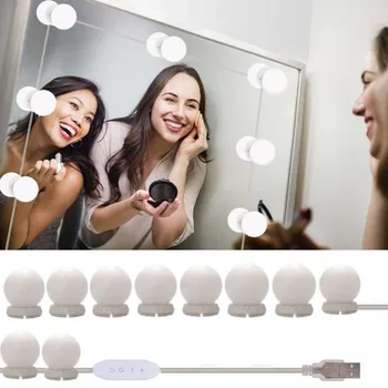 

HAMBODER Led Makeup Mirror Light Bulb Dresser Light Bulb Three Color Temperature Dimming Vanity Night Linghts For Girls Decor