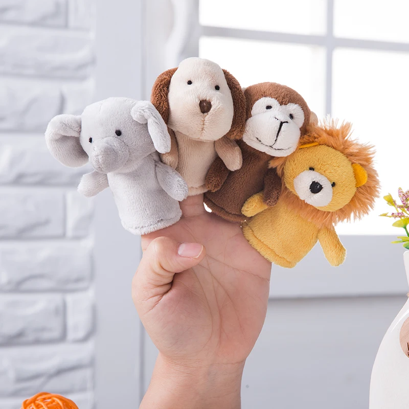 Cartoon Hand Doll Finger Puppet Baby Children Story Early Education Soothing Doll Plush Toy