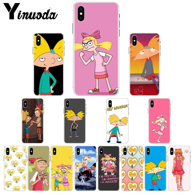 Yinuoda Hey Arnold TPU Мягкий силиконовый прозрачный чехол для телефона iPhone 8 7 6 6S Plus X XS MAX 5 5S SE XR 11 pro max