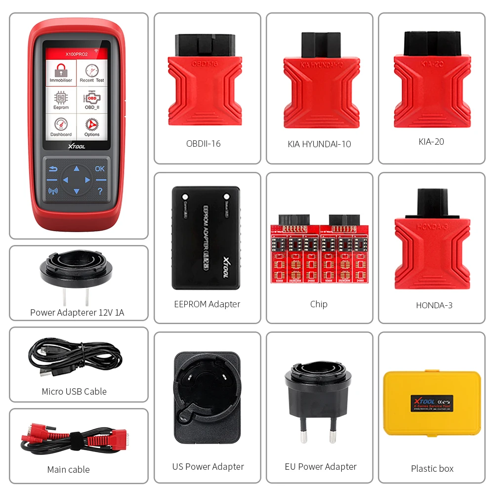 Программатор автомобильных ключей XTOOL X100 PRO2 OBD2/Настройка пробега включая