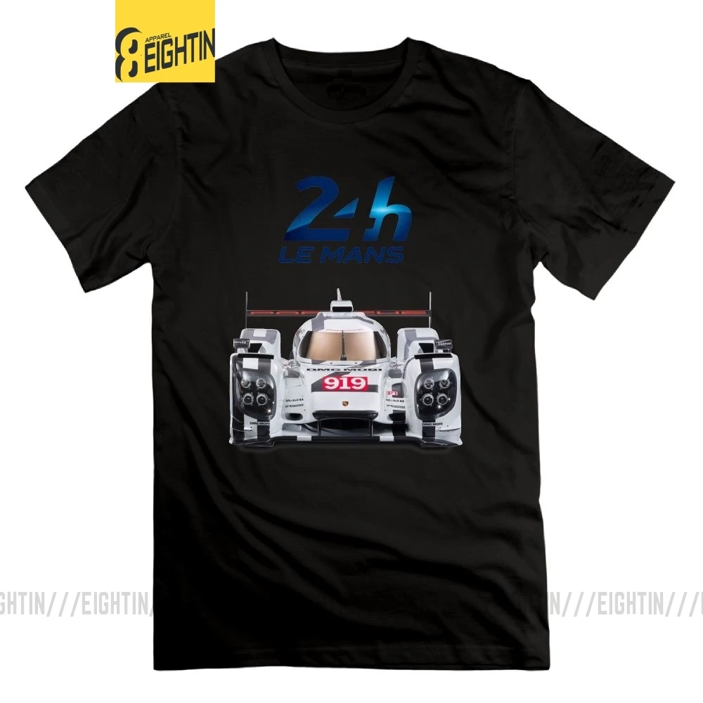 The 24 Hours of Le Mans, футболка с коротким рукавом, футболки для мужчин, хлопок, удобная футболка с круглым вырезом - Цвет: Черный