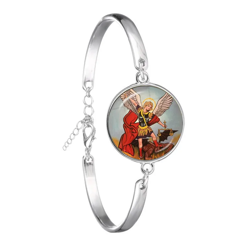 Модный браслет Archangel St. Майкл защитит меня, священный щит, защита, шарм, русский Orhodox, браслет, ювелирные изделия для Святого подарка - Окраска металла: 5