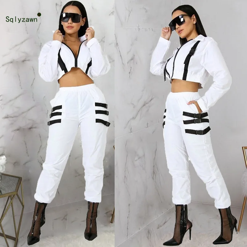 white tracksuit set womens