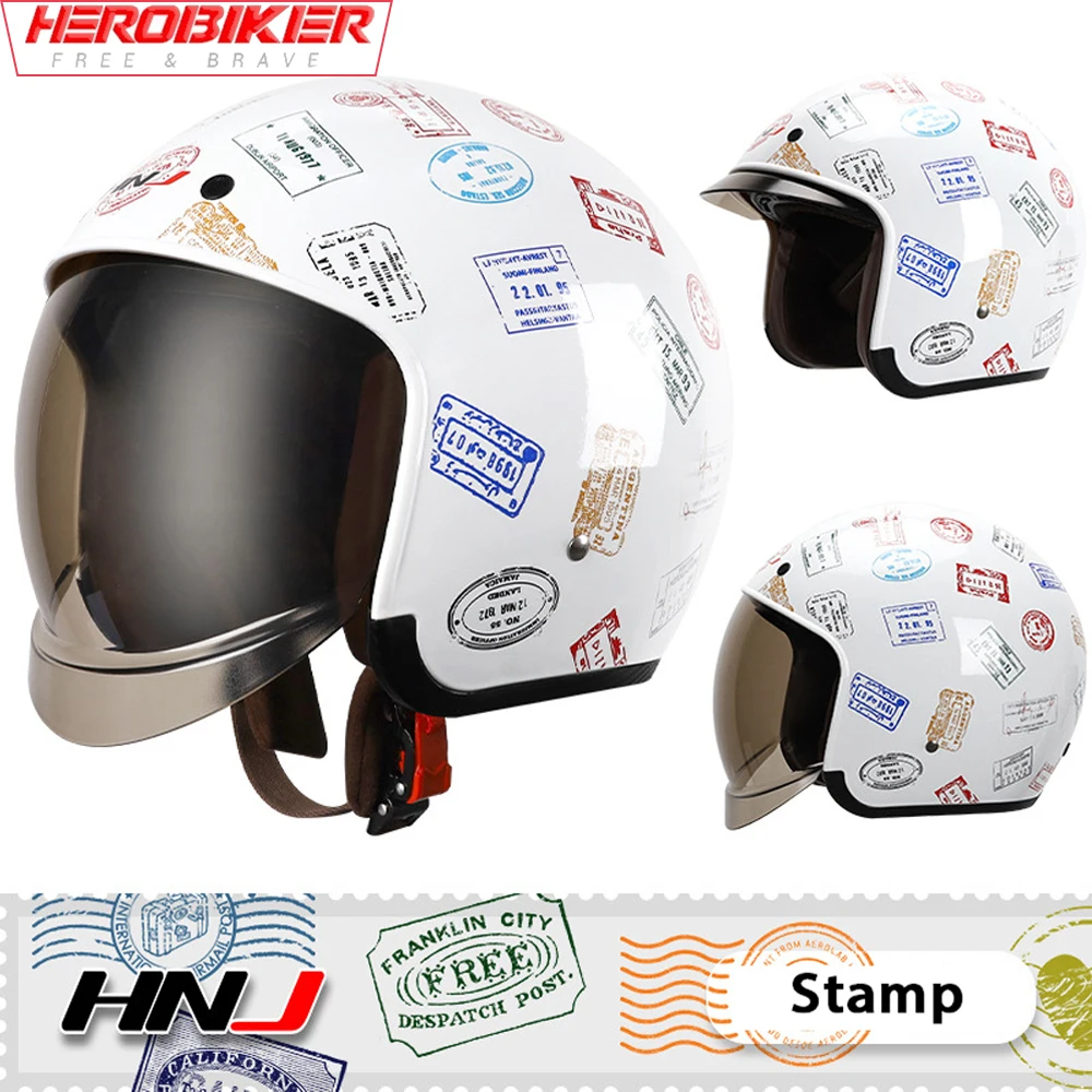 Motorcycle Helmet Scooter Helmet Open Face Helmet LightWeight Casco Moto Biker Matter Vintage capacete