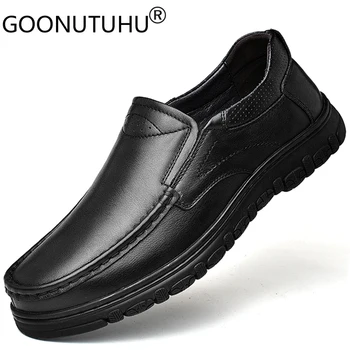 

2020 style fashion men's shoes casual genuine leather loafers male classics brown balck waterpoof shoe man driving shoes for men