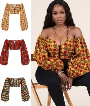 Ojah African Off Shoulder Crop Top