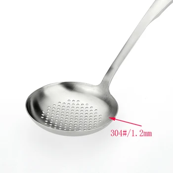

Hollow Handle High Quality Multi-functional Stainless Steel Filter round Colander Hot Pot Frying Only Colander Kitchenware Kit