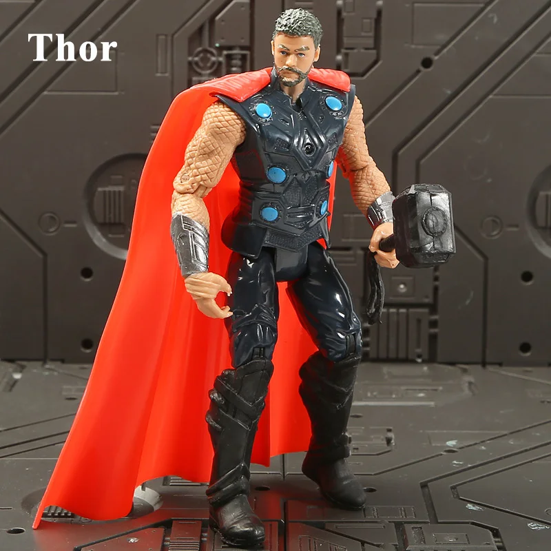 

18cm Thor Action Figures Marvel Avenger Super Heroes Spiderman Hulk Iron Man Captain America Doll Kids Christmas Gifts Toys