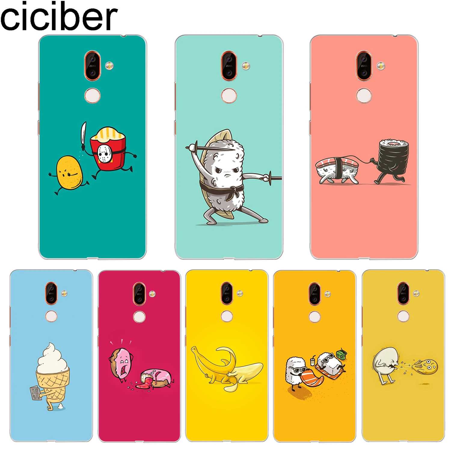 Ciciber чехлы из мягкого ТПУ для Nokia телефонов 2 1 5 3 6 7 8 Plus 9 PureView X7 X6 X5 X3|Бамперы| |